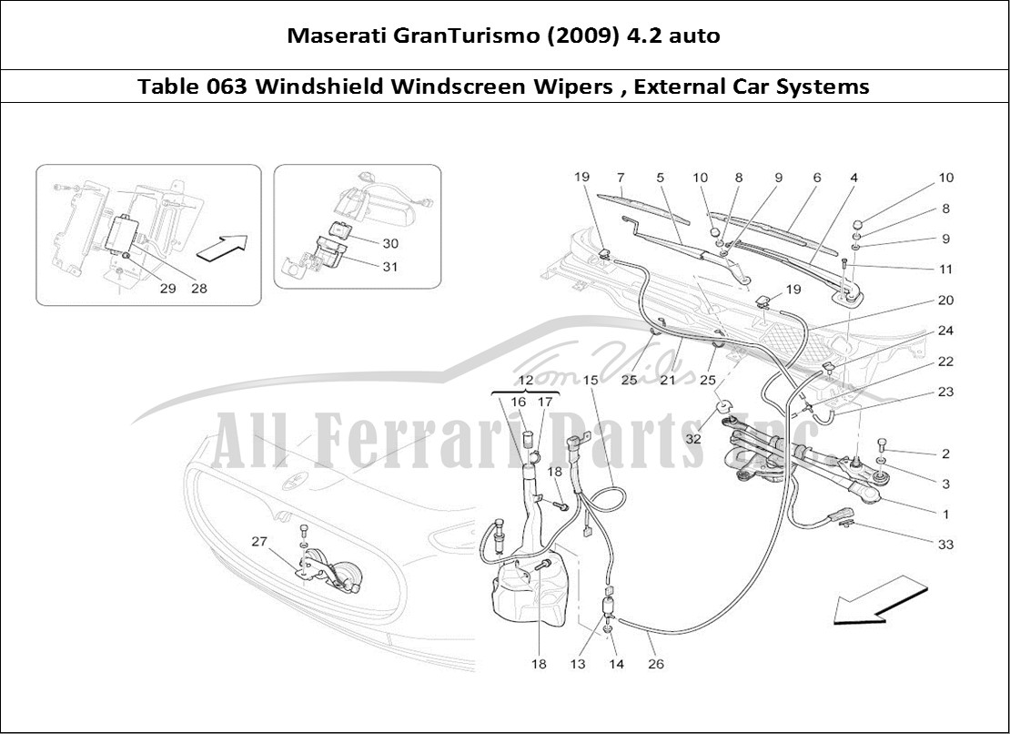 Ferrari Parts Maserati GranTurismo (2009) 4.2 auto Page 063 External Vehicle Devices