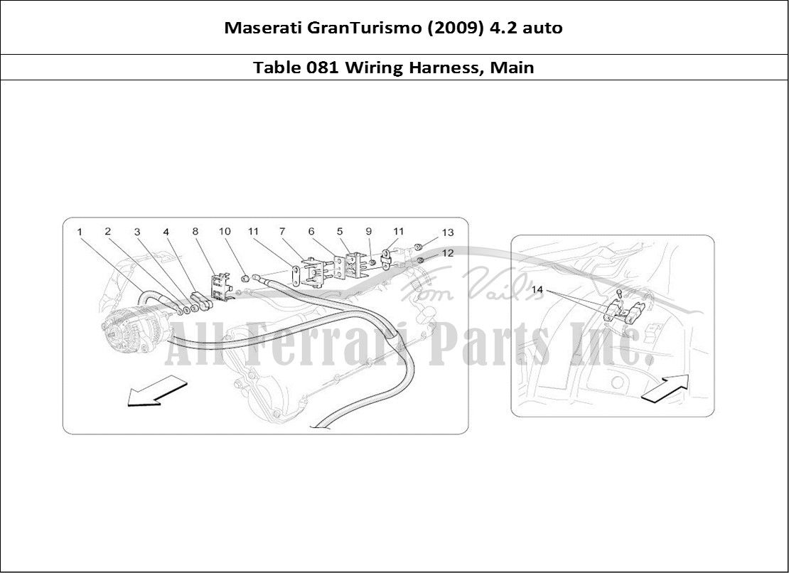 Ferrari Parts Maserati GranTurismo (2009) 4.2 auto Page 081 Main Wiring