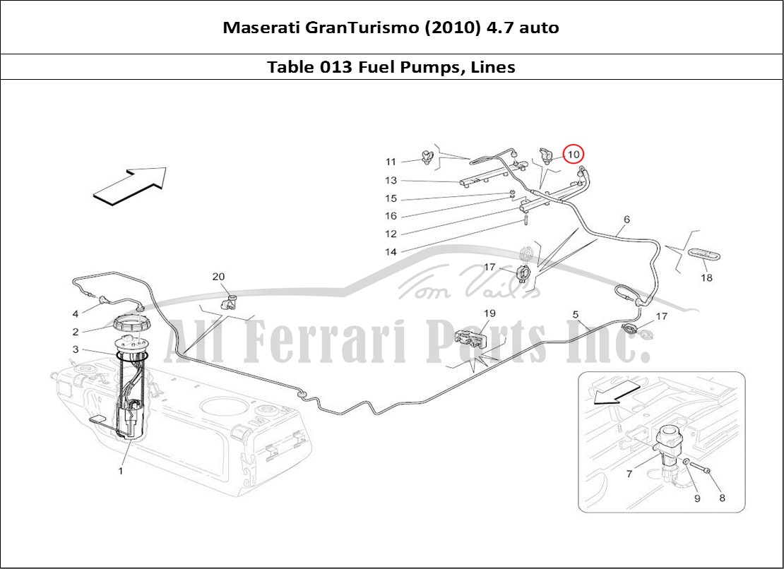 Ferrari Parts Maserati GranTurismo (2010) 4.7 auto Page 013 Fuel Pumps And Connection