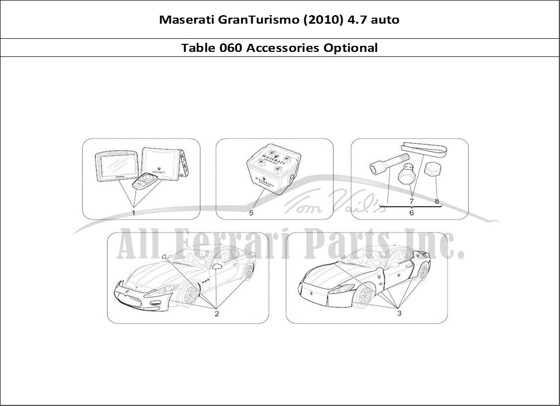 Ferrari Parts Maserati GranTurismo (2010) 4.7 auto Page 060 After Market Accessories
