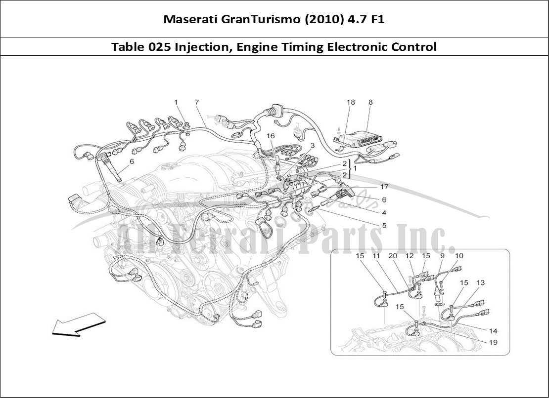 Ferrari Parts Maserati GranTurismo (2010) 4.7 F1 Page 025 Electronic Control: Injec