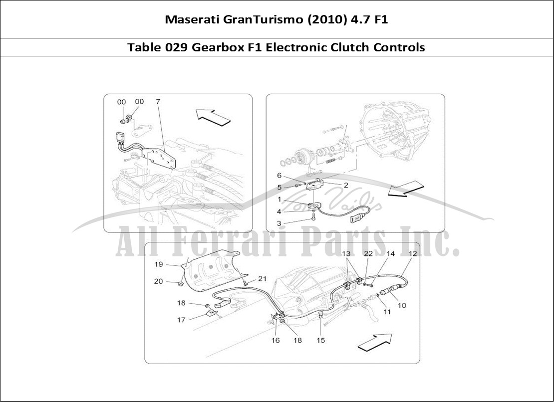 Ferrari Parts Maserati GranTurismo (2010) 4.7 F1 Page 029 Electronic Clutch Control