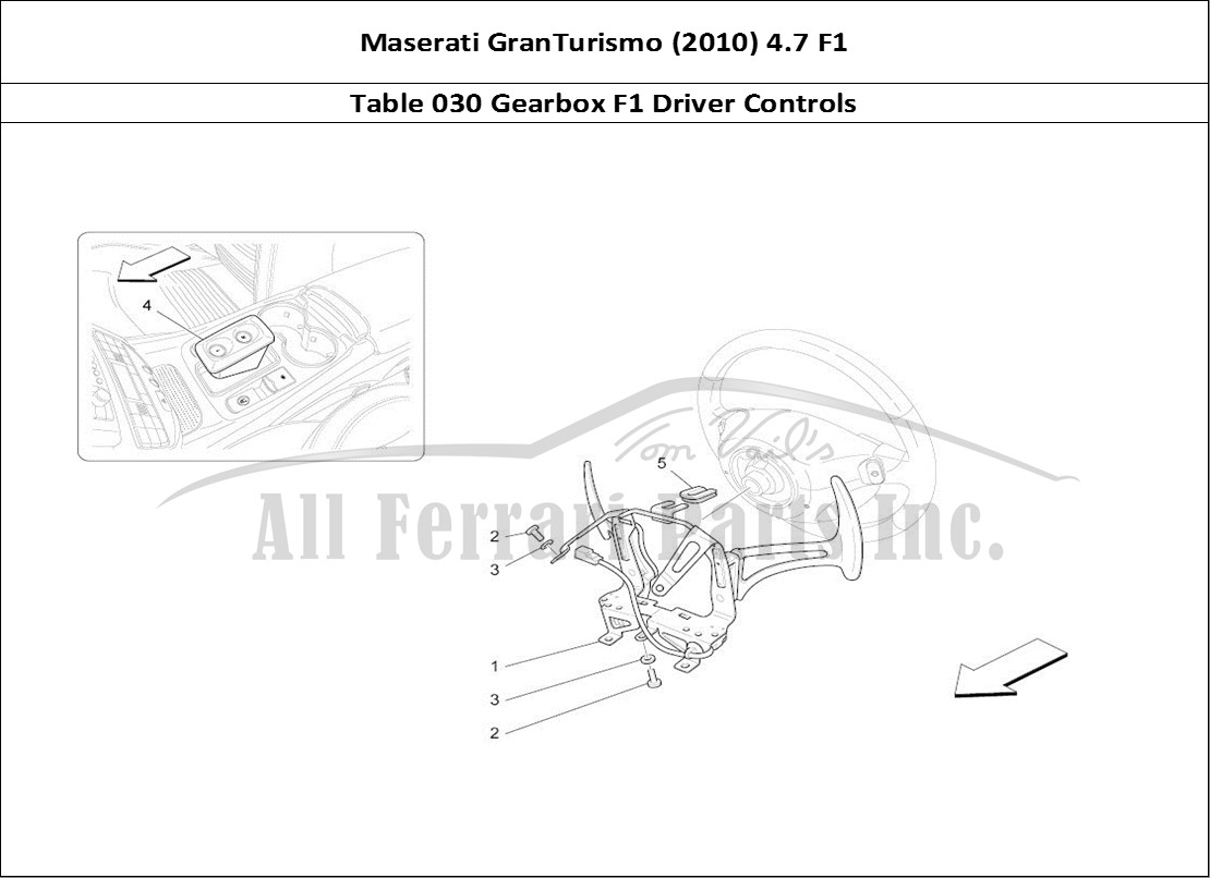 Ferrari Parts Maserati GranTurismo (2010) 4.7 F1 Page 030 Driver Controls For F1 Ge