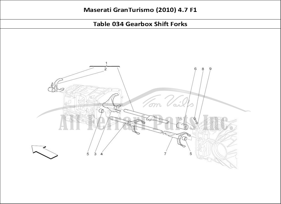Ferrari Parts Maserati GranTurismo (2010) 4.7 F1 Page 034 Inner Controls
