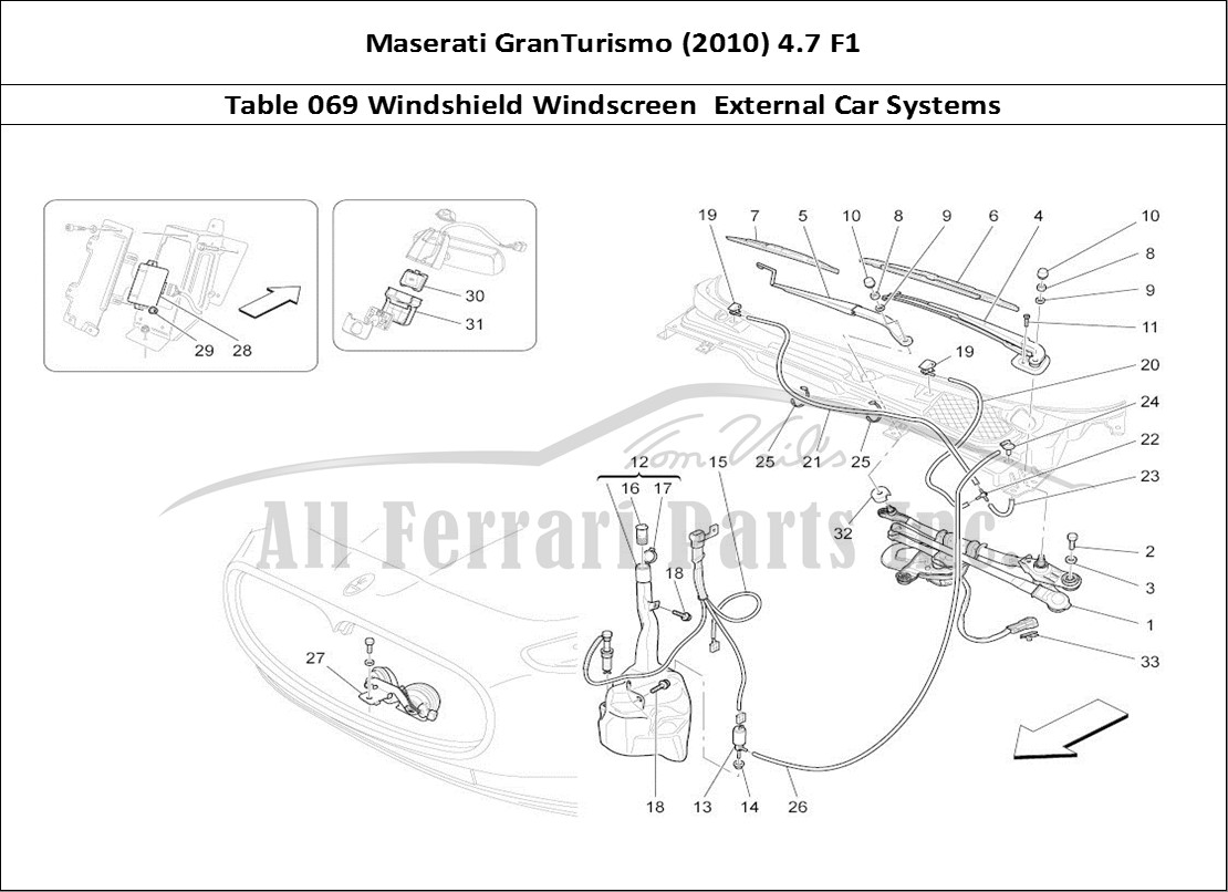 Ferrari Parts Maserati GranTurismo (2010) 4.7 F1 Page 069 External Vehicle Devices