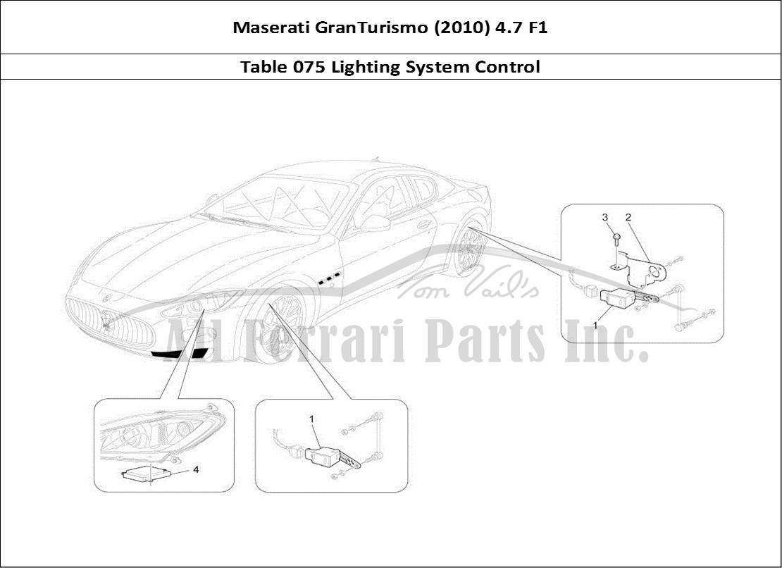 Ferrari Parts Maserati GranTurismo (2010) 4.7 F1 Page 075 Lighting System Control