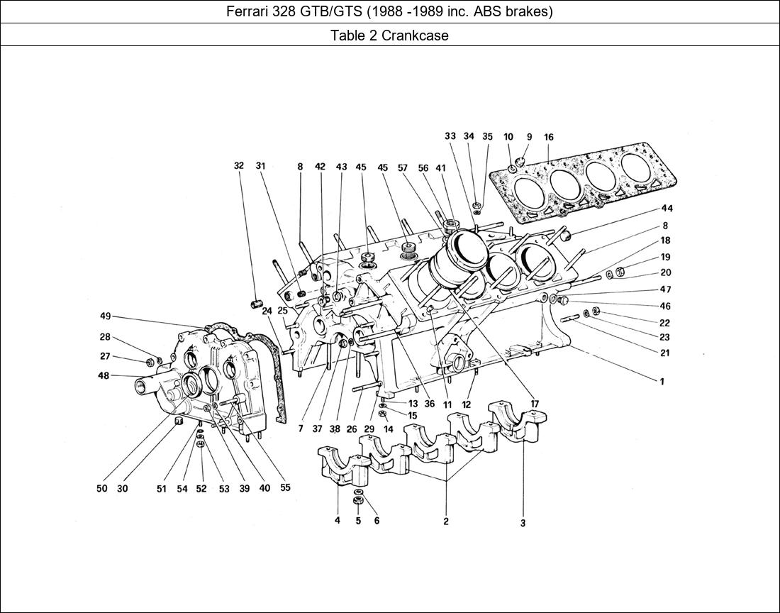 Table 2 - Crankcase