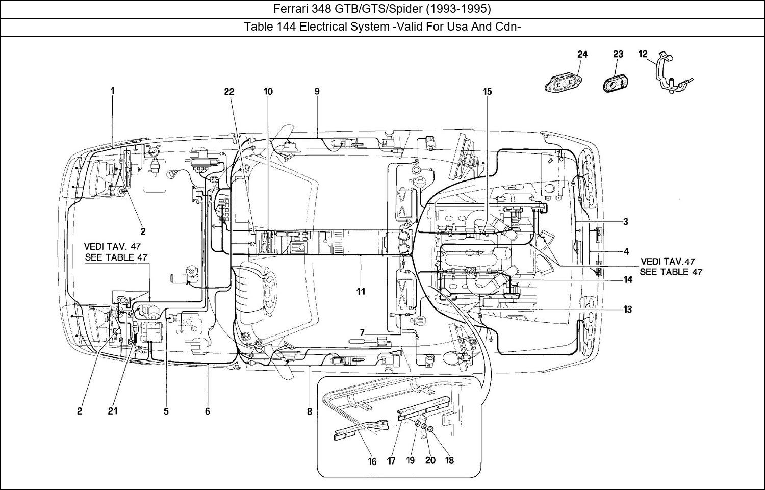 Table 144 - Electrical System -Valid For Usa And Cdn-