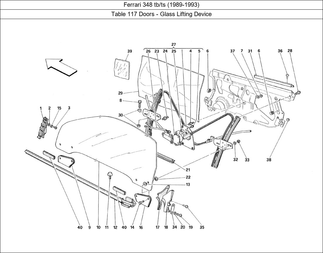 Table 117 - Doors - Glass Lifting Device