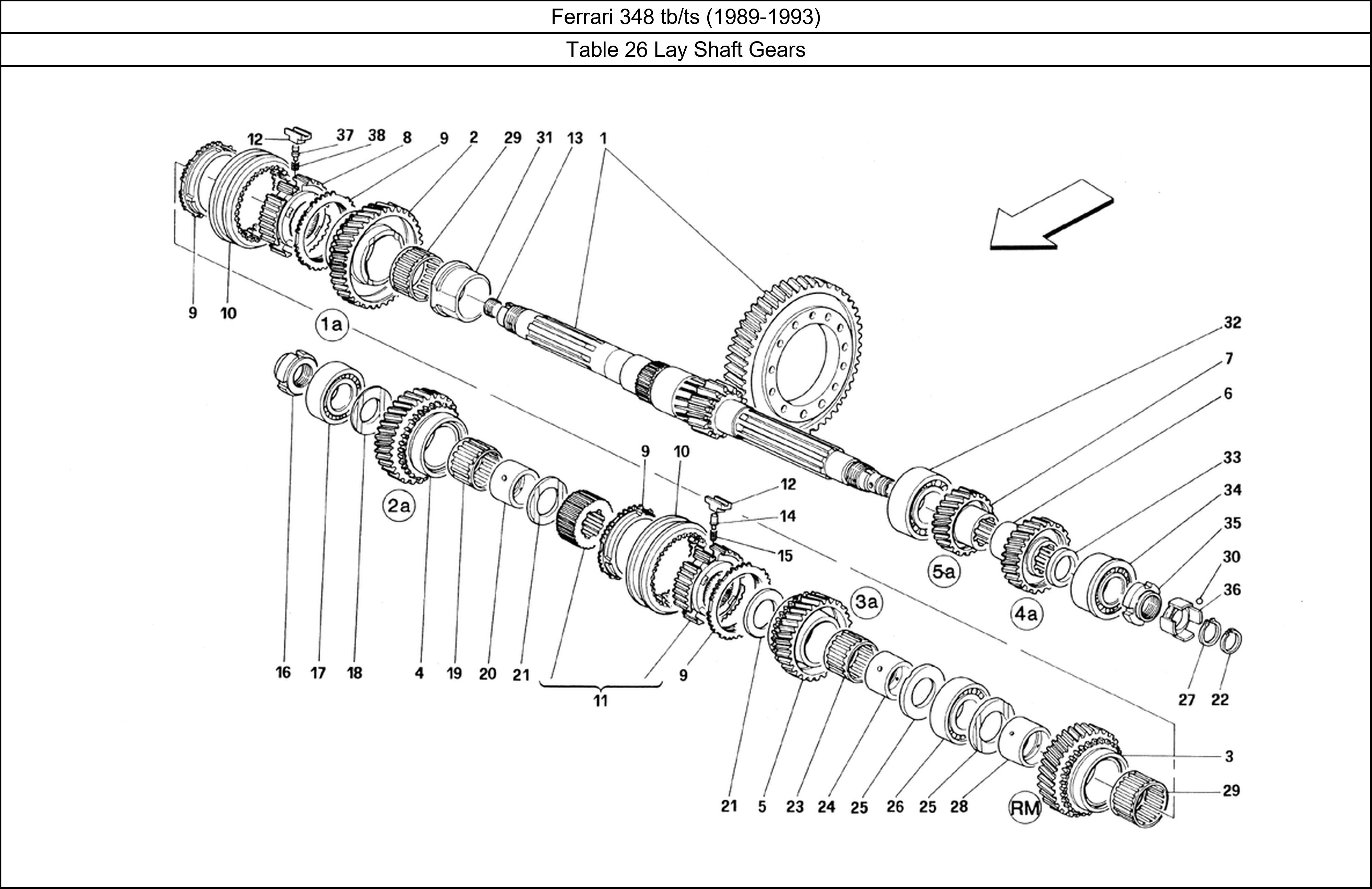 Table 26 - Lay Shaft Gears