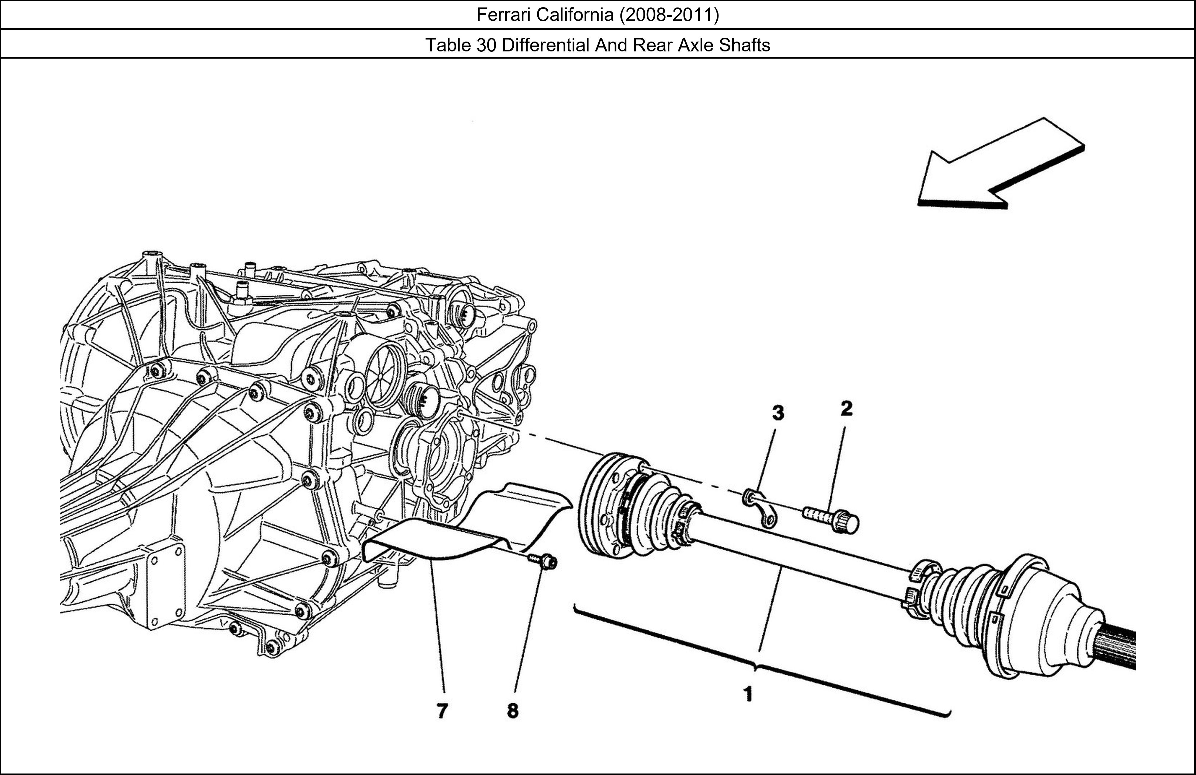 Table 30 - Differential And Rear Axle Shafts