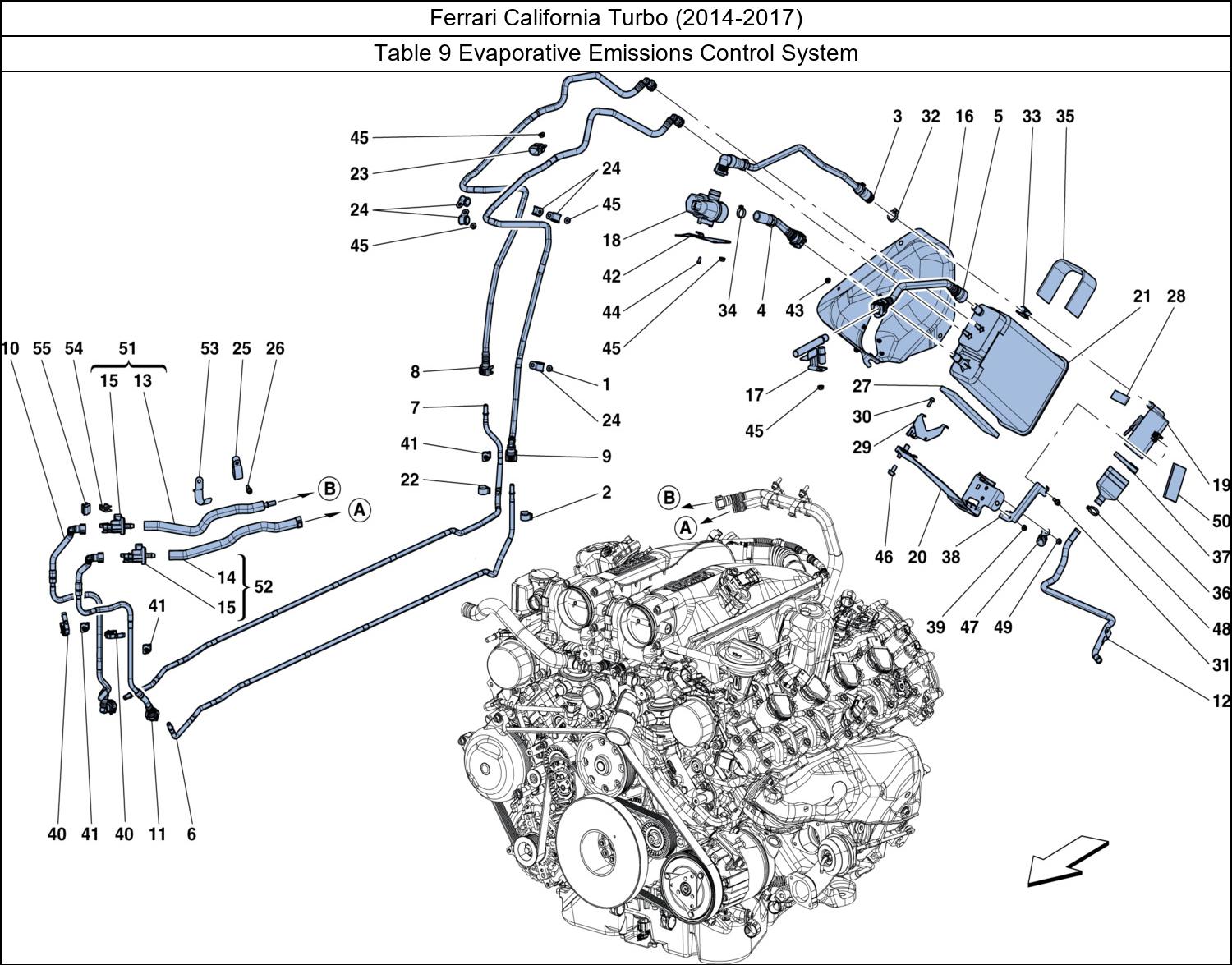 Table 9 - Evaporative Emissions Control System