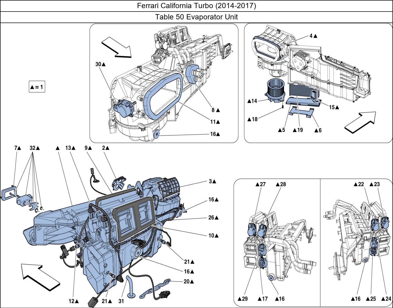 Table 50 - Evaporator Unit