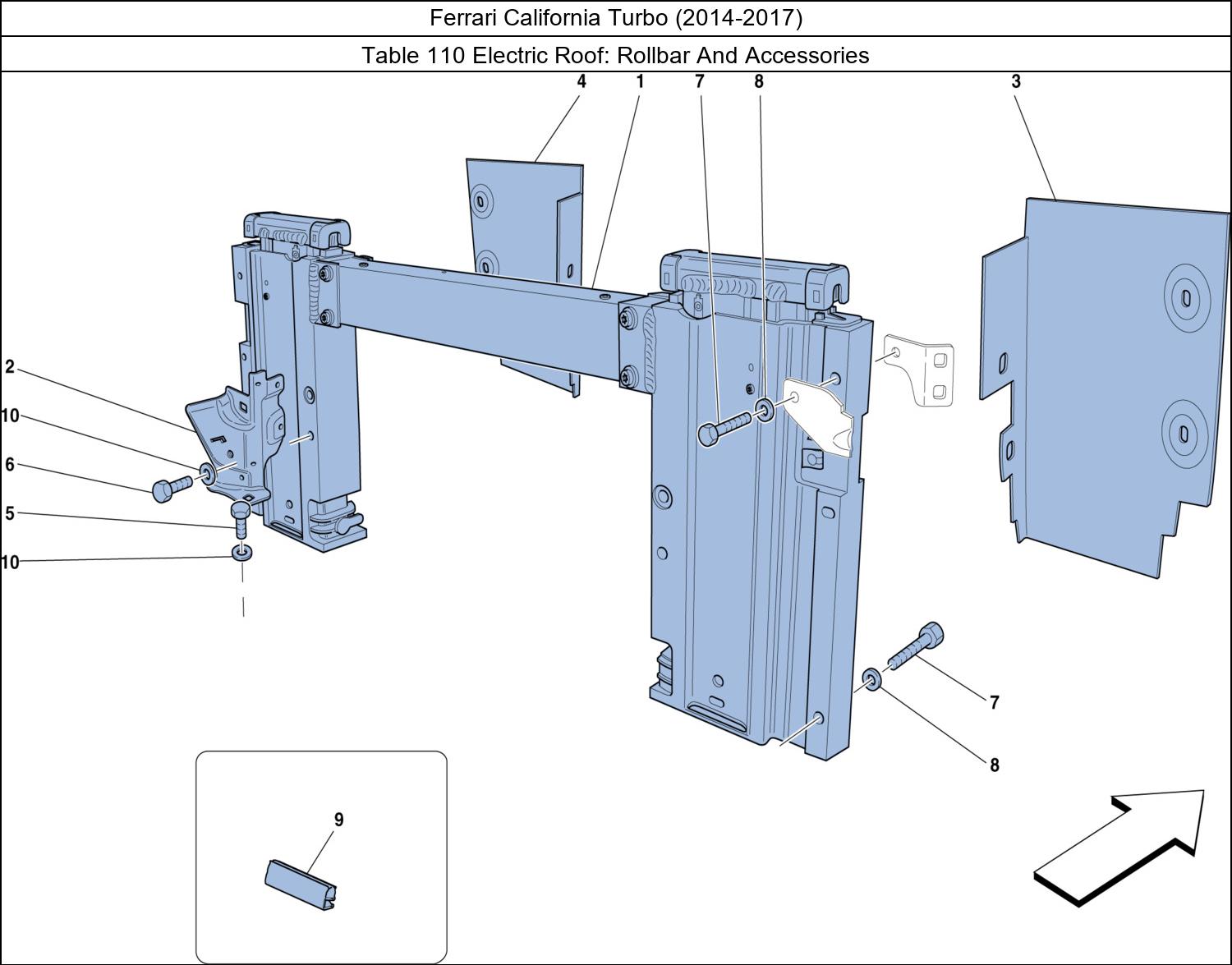 Table 110 - Electric Roof: Rollbar And Accessories