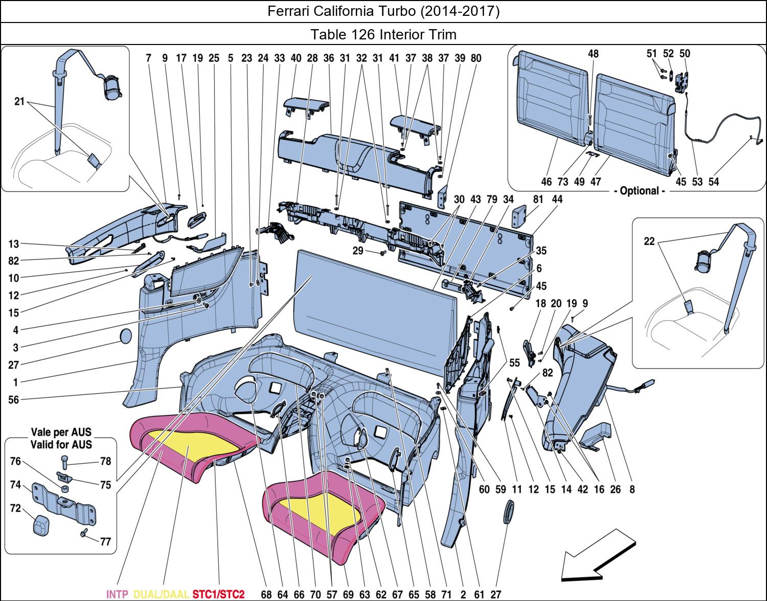 Table 126 - Interior Trim