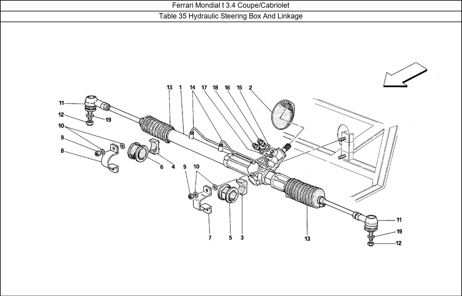 Table 35 - Hydraulic Steering Box And Linkage