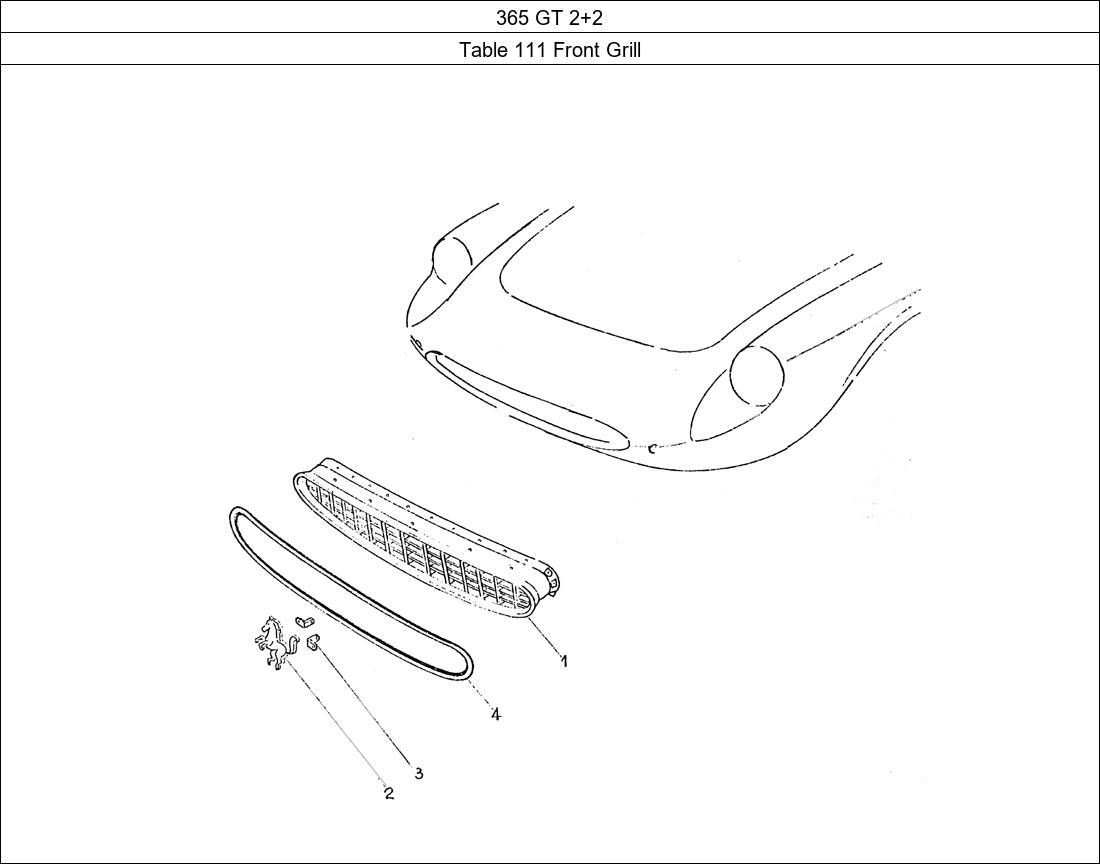 Table 111 - Front Grill