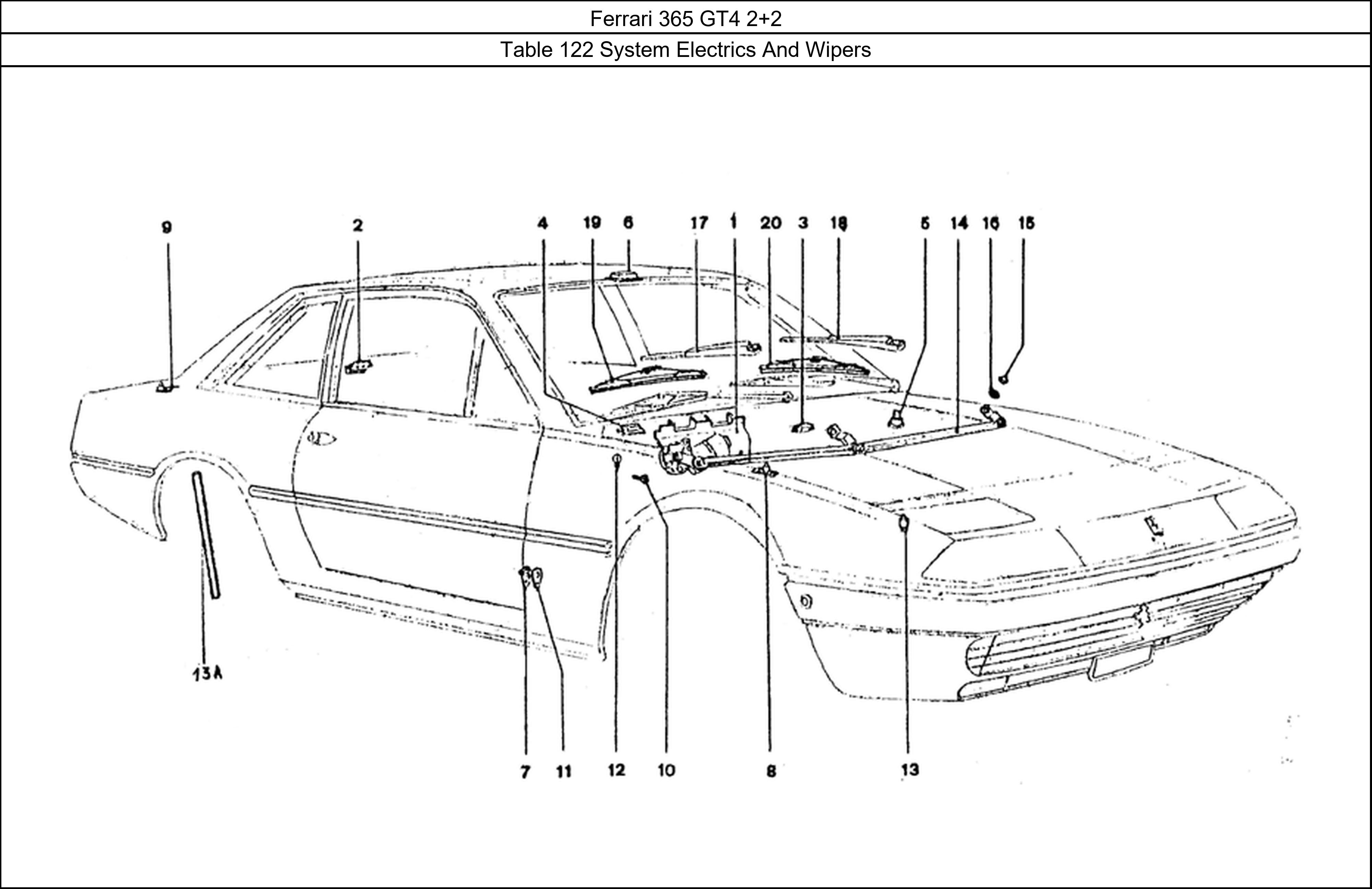 Table 122 - System Electrics And Wipers