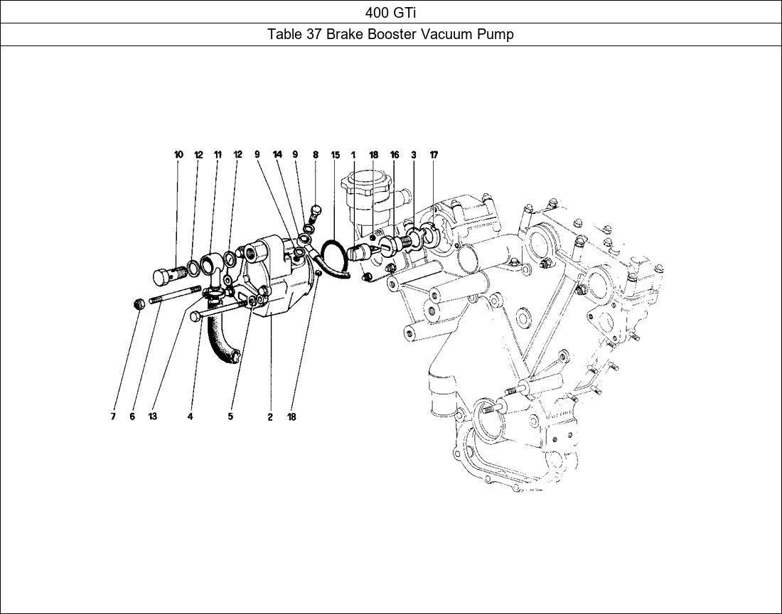 Table 37 - Brake Booster Vacuum Pump