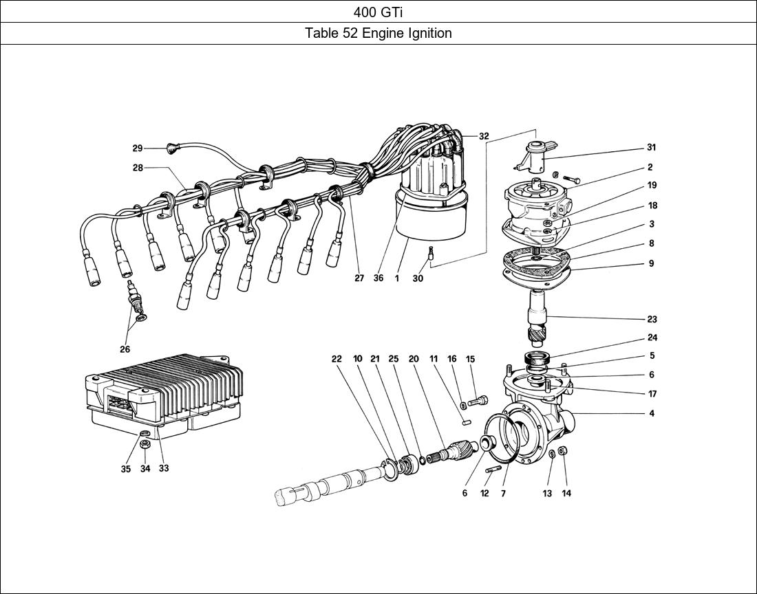 Table 52 - Engine Ignition