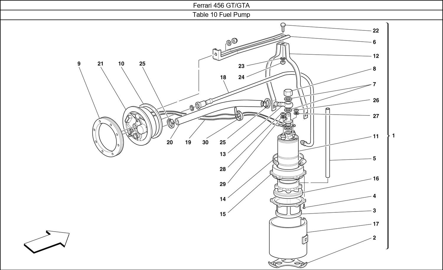 Table 10 - Fuel Pump