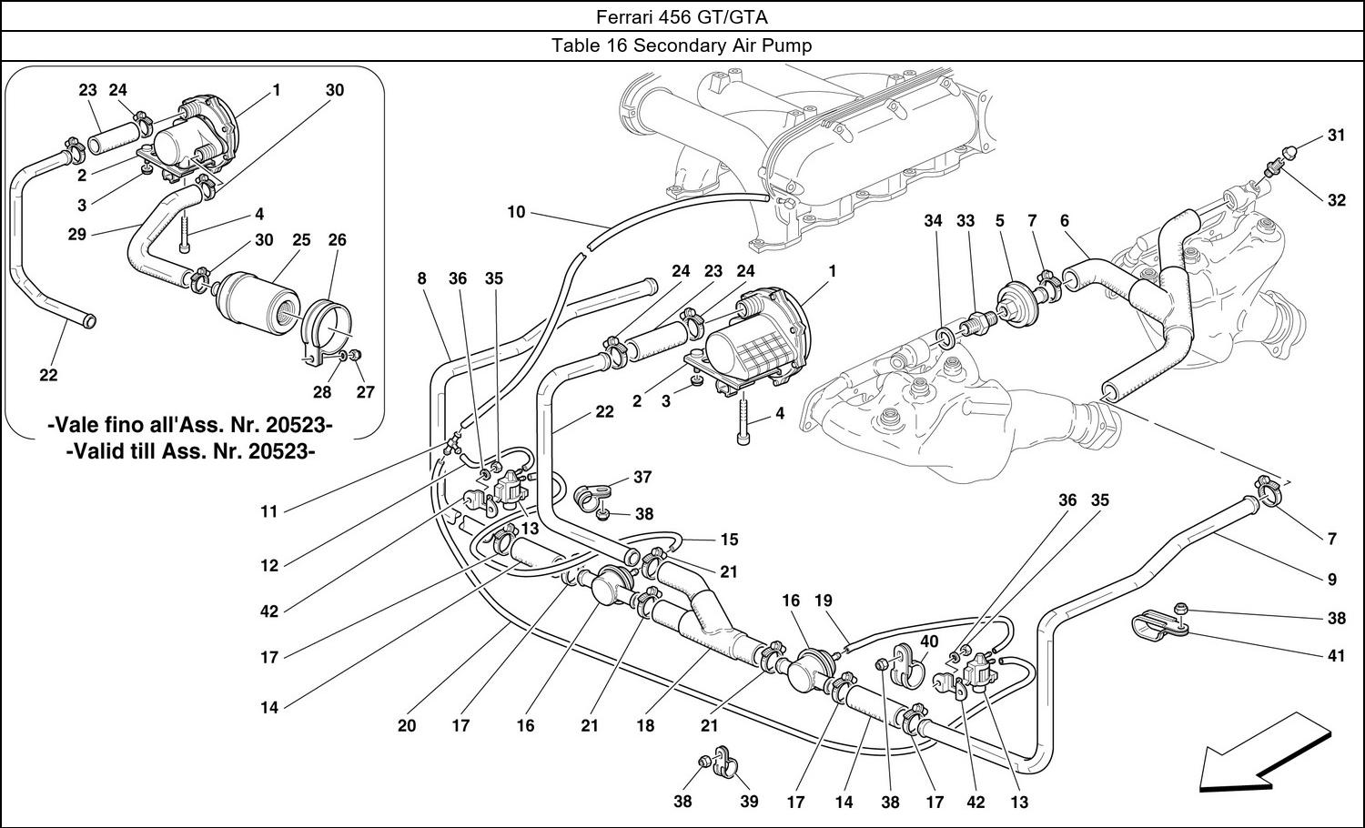 Table 16 - Secondary Air Pump