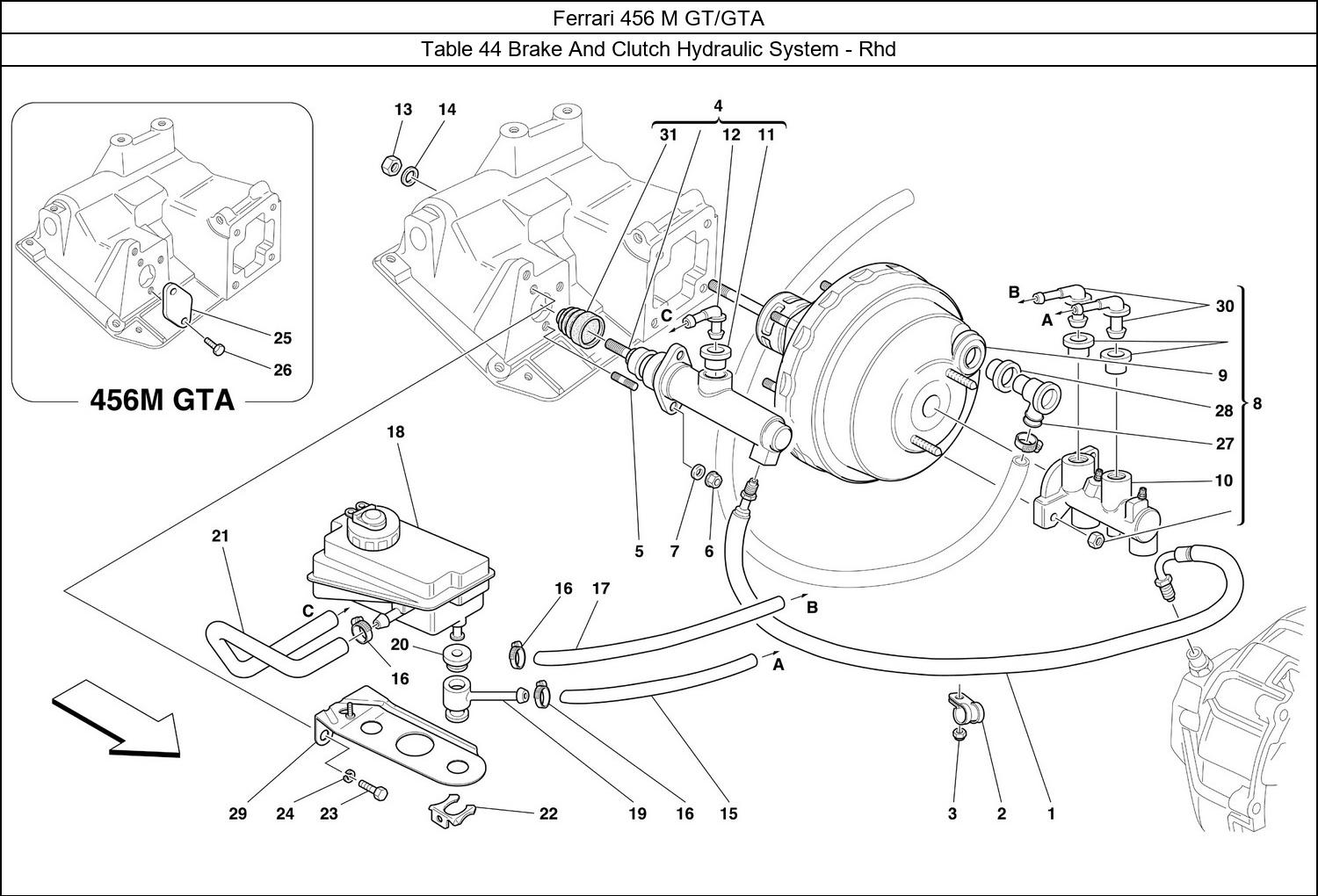 Table 44 - Brake And Clutch Hydraulic System - Rhd