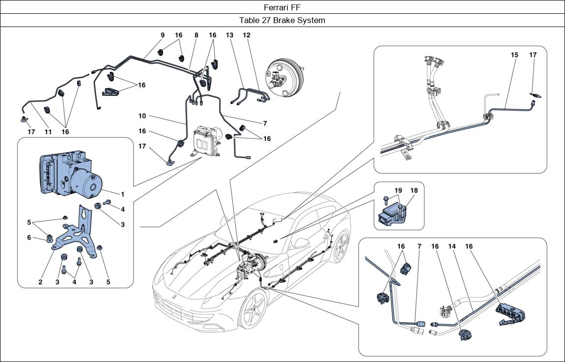 Ferrari Parts Ferrari FF Table 27 Brake System