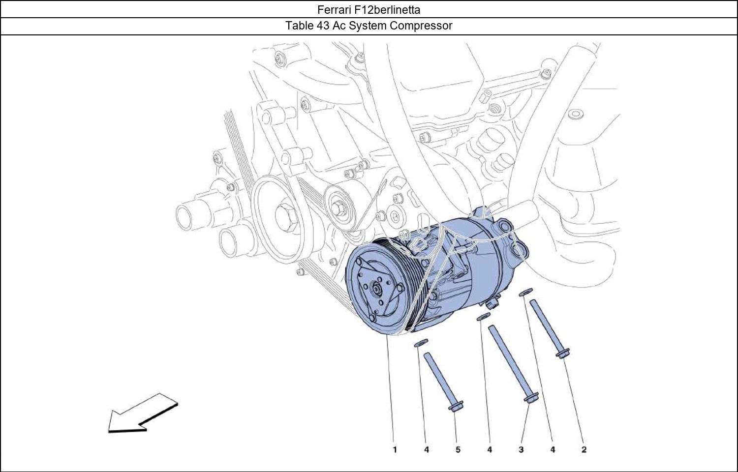 Ferrari Parts Ferrari F12berlinetta Table 43 Ac System Compressor